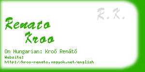 renato kroo business card